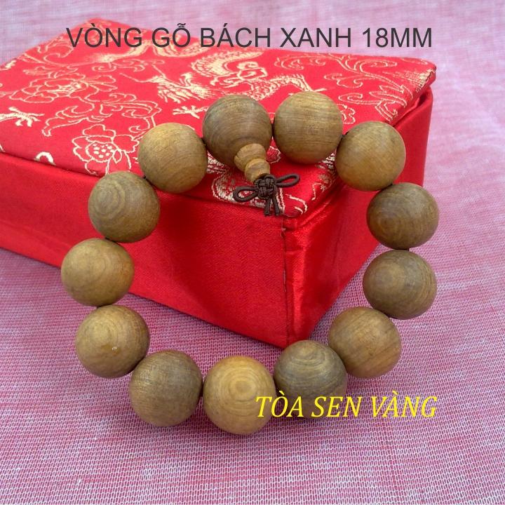 [HCM]Vòng tay gỗ bách xanh 18mm