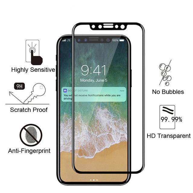 Kính cường lực iPhone X / iPhone Xs (Full Màn, Full Keo)