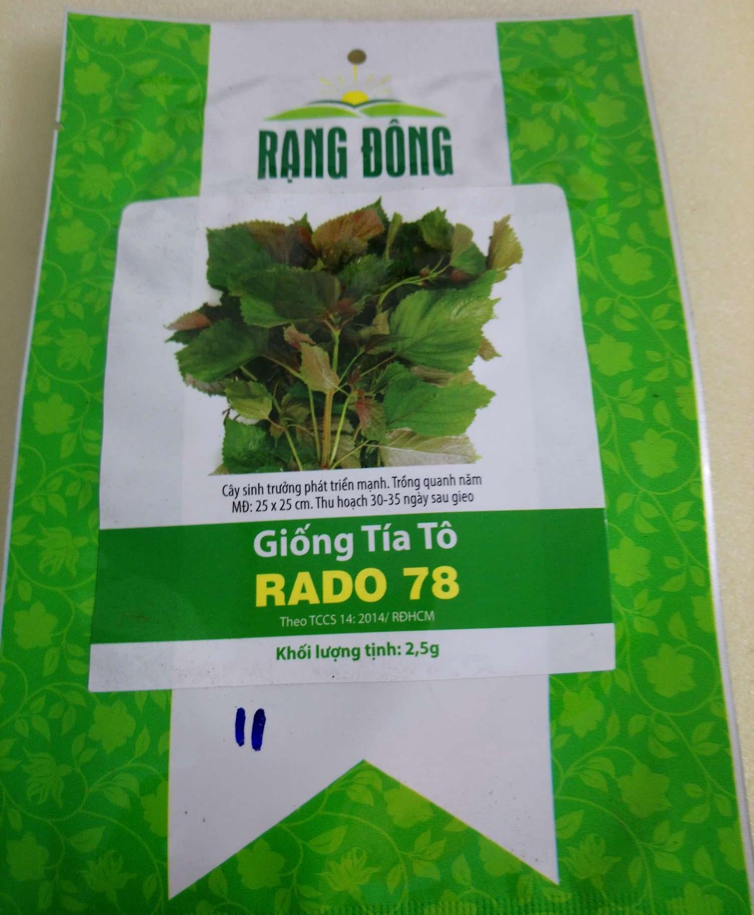 Hạt giống tía tô rado 78