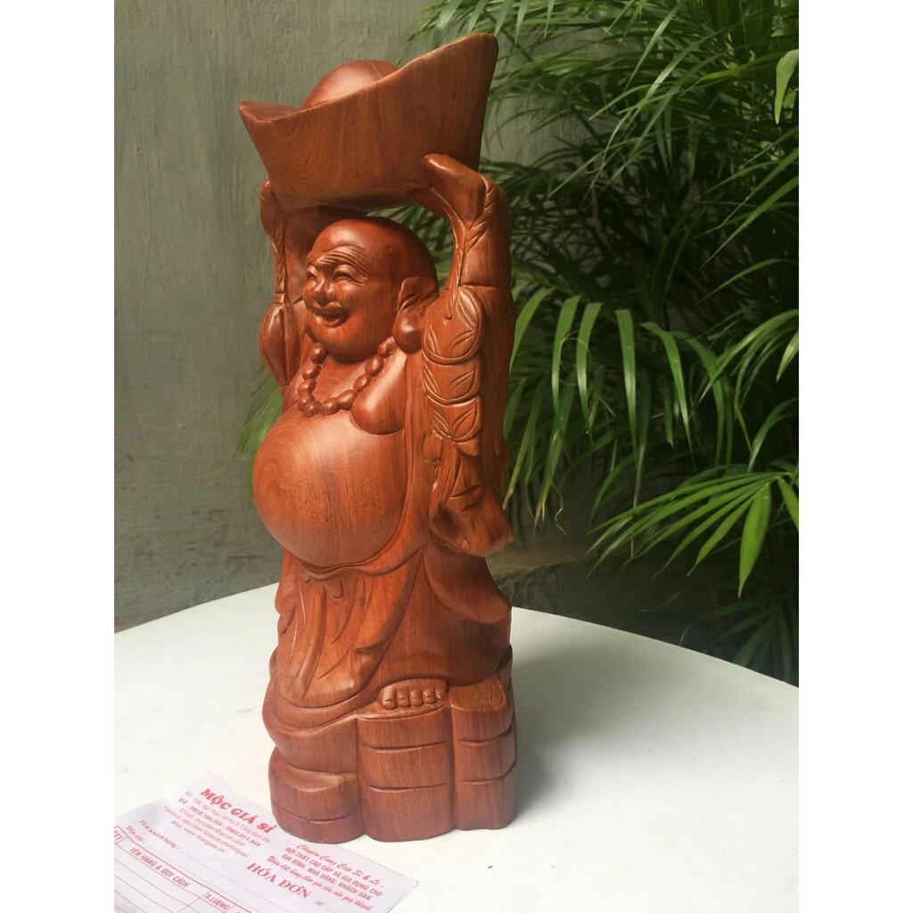 Tượng phật di lặc dâng vàng ( cao 40cm )