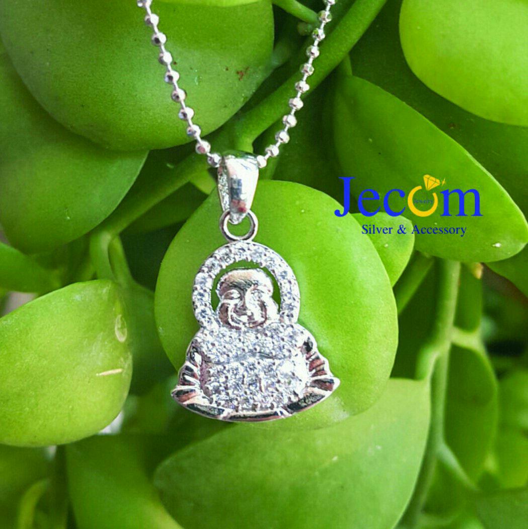 Dây chuyền nữ mặt Phật Di Lặc đính đá Jecom Silver DC366 (Bạc)