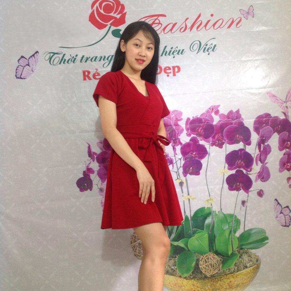 Đầm dự tiệc dáng xòe cổ tim đẹp lộng lẫy ( Đỏ - Xanh - Cam )