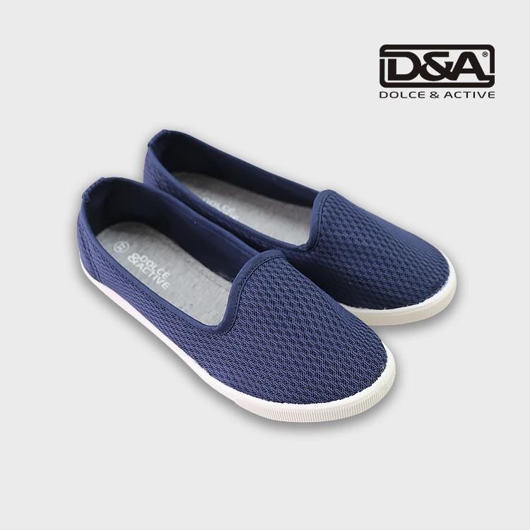 Giày slipon nữ d&a epl1832 lưới xanh chàm