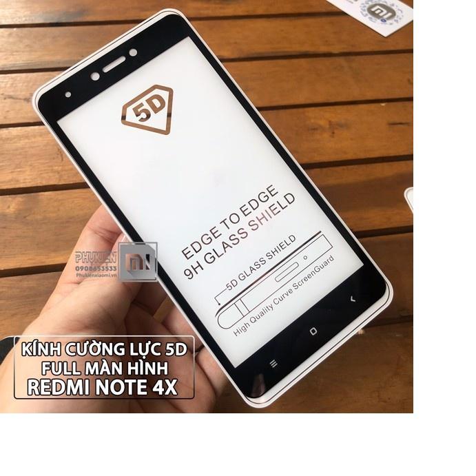 Kính cường lực Xiaomi Redmi Note 4X / 5D Full màn hình cao cấp
