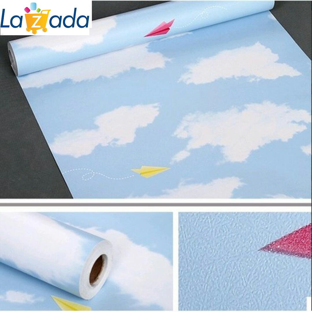 [HCM]5m Giấy dán tường hoa văn mây trời