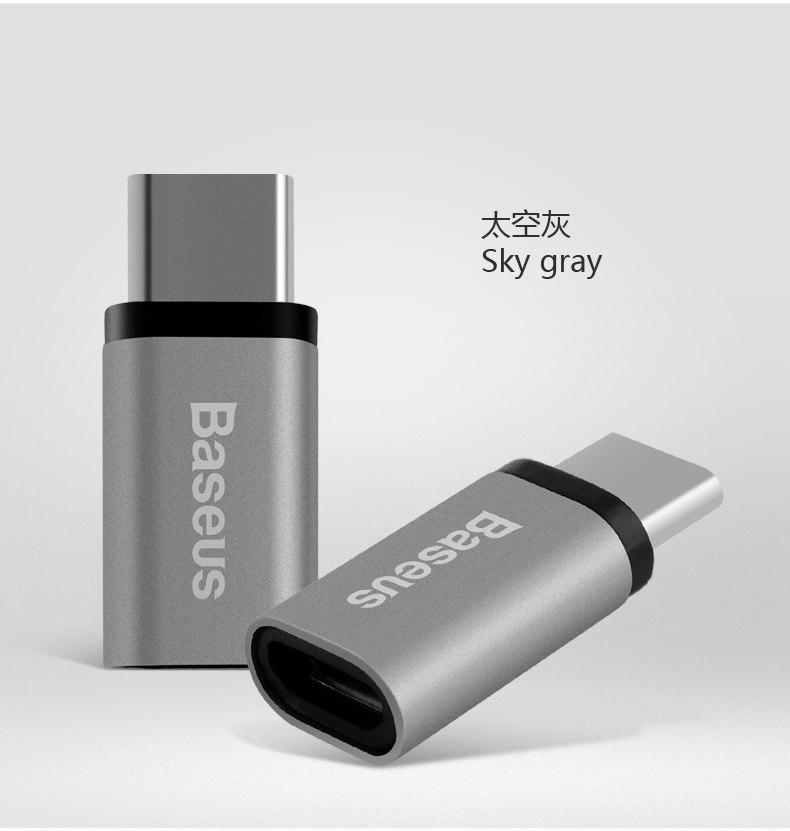 Đầu chuyển đổi chân sạc từ Micro USB sang Type C - Hiệu Baseus