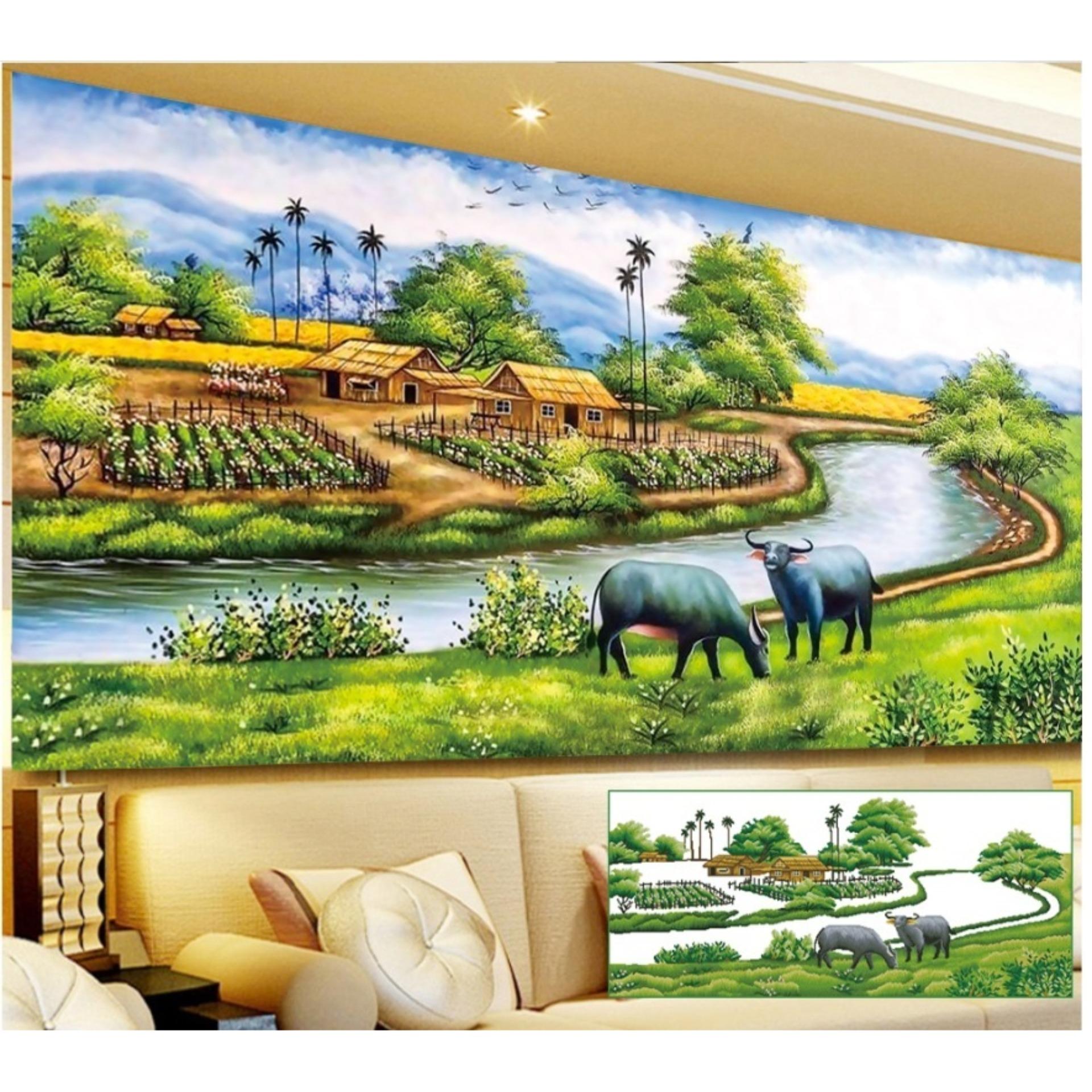 TRANH ĐÍNH ĐÁ MONALISA ĐỒNG QUÊ