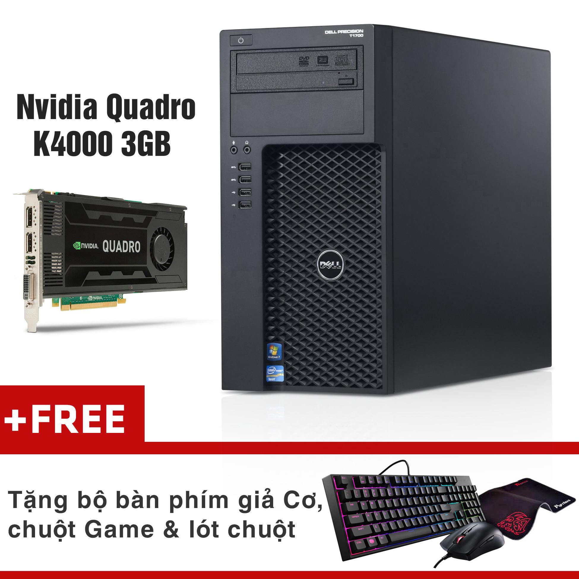 Máy Trạm Đồ Họa 3D  Dell Precision T1700 MT ​​​​​​​(Xeon E3-1240 V3, Ram ECC 32GB, SSD 240GB, HDD 3TB, VGA Quadro K4000 3GB)