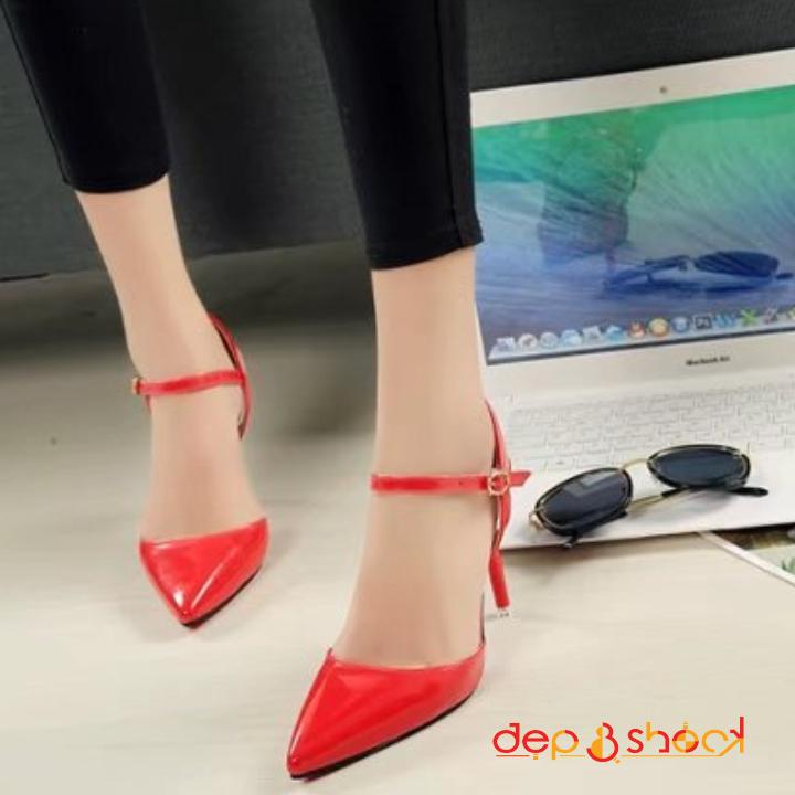 Sandal cao gót bít muic cao 7 phân