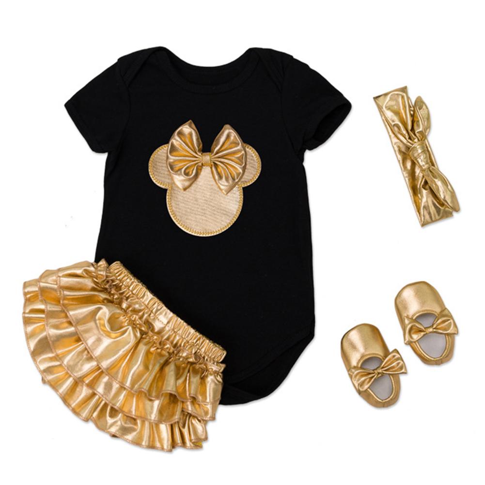 gold newborn dress