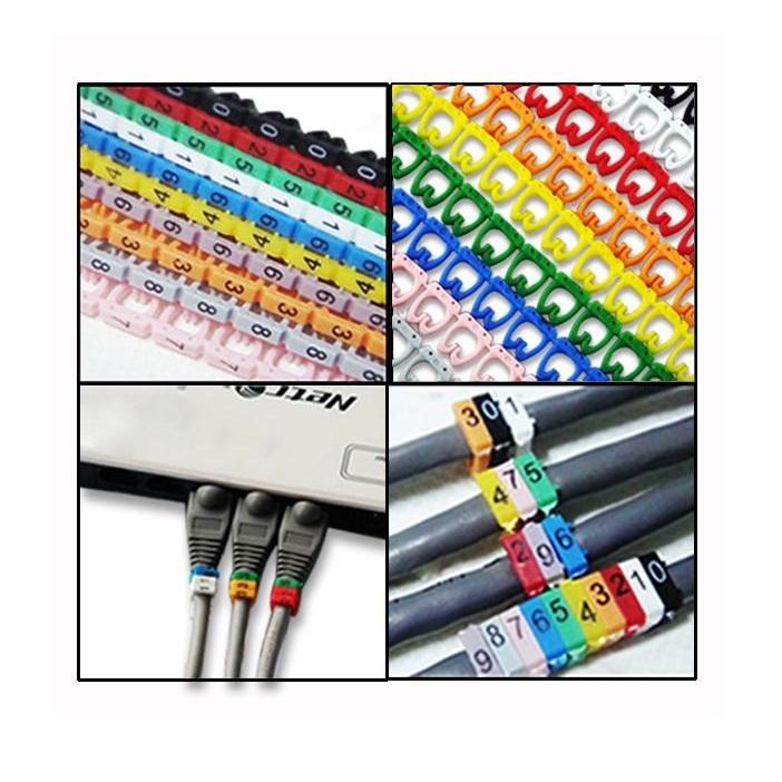 Vòng đánh số dây mạng Cat6 nhiều màu