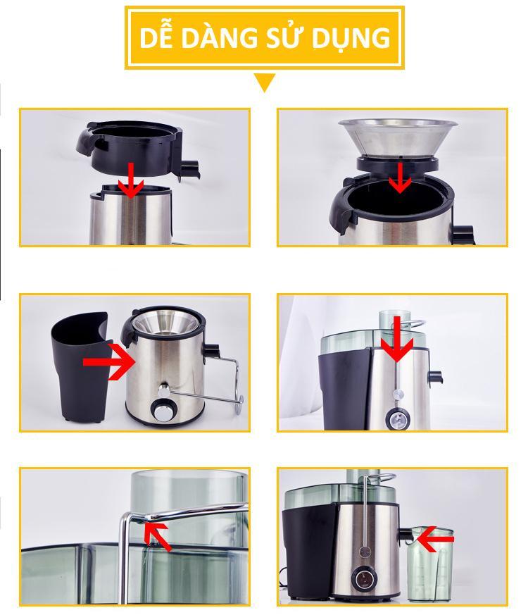 Máy ép trái cây Juicer Extractor AXQ - 616 (Hàng nhập khẩu)