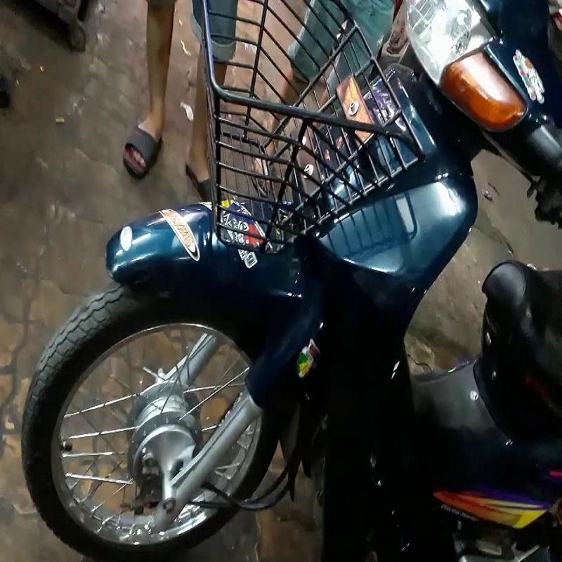 Rổ Thái đen sọc ngang xe Sirius, Wave lớn, wave nhỏ, wave RS... loại dày 10 li - SUPERMARKET QUỐC BẢO