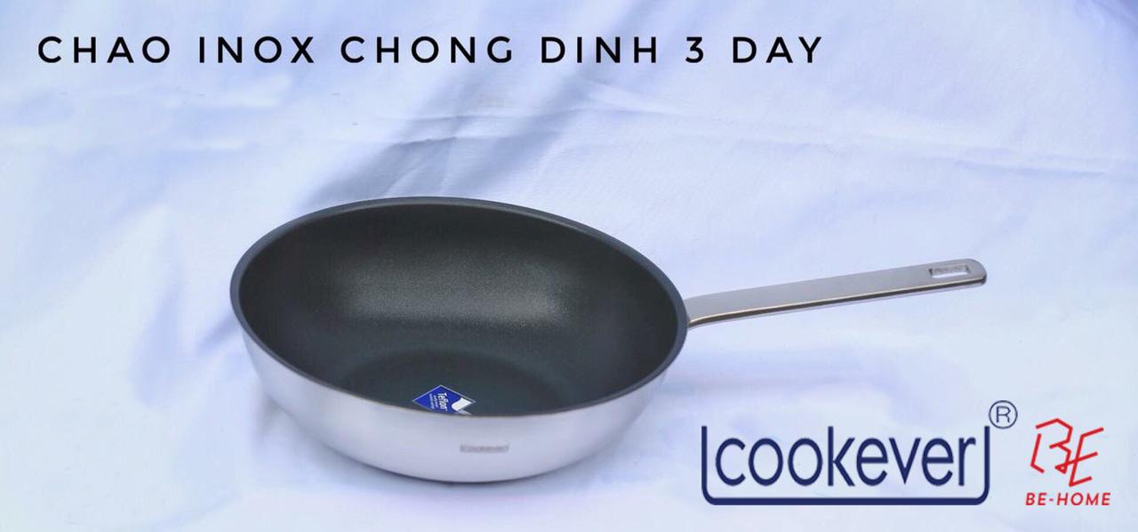 Chảo inox chống dính 3 đáy Cookever 28 (sâu lòng)