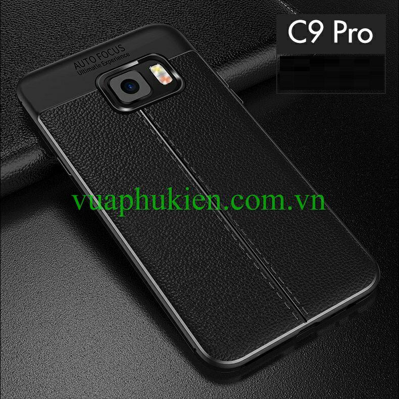 Ốp lưng dẻo thời trang giả da cao cấp cho Samsung Galaxy C9 / C9 Pro - Hàng nhập khẩu
