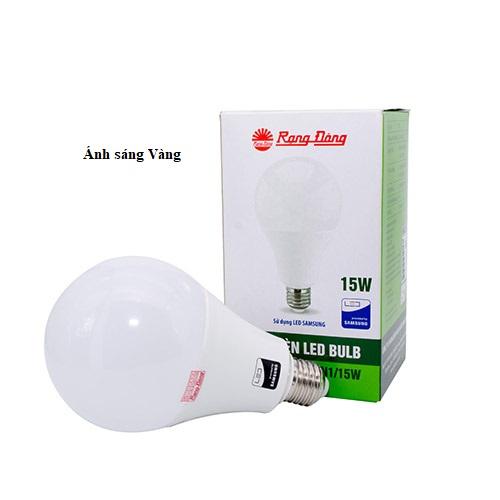 Bóng đèn Led Bulb Rạng Đông A80N1/15W Đui E27 tiết kiệm điện Bảo vệ mắt Siêu Sáng Tuổi thọ 15000 giờ  BẢO HÀNH 2 NĂM ĐỔI MỚI