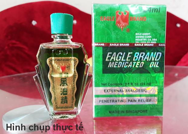 Dầu gió xanh Mỹ-EAGLE BRAND MEDICATED OIL 24ML