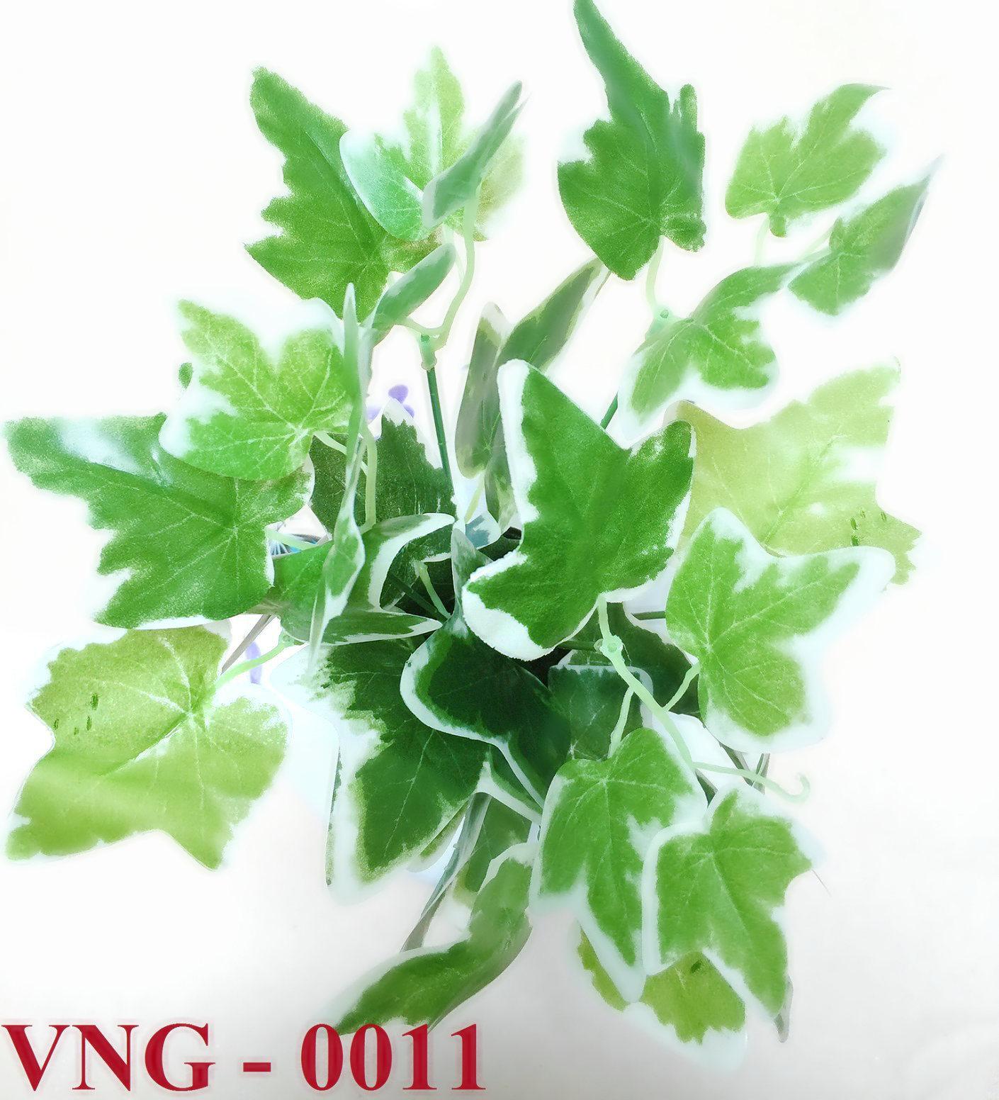 Cây hoa cỏ nhân tạo trang trí vườn tường - cây Ivy, thường xuân viền trắng GL35
