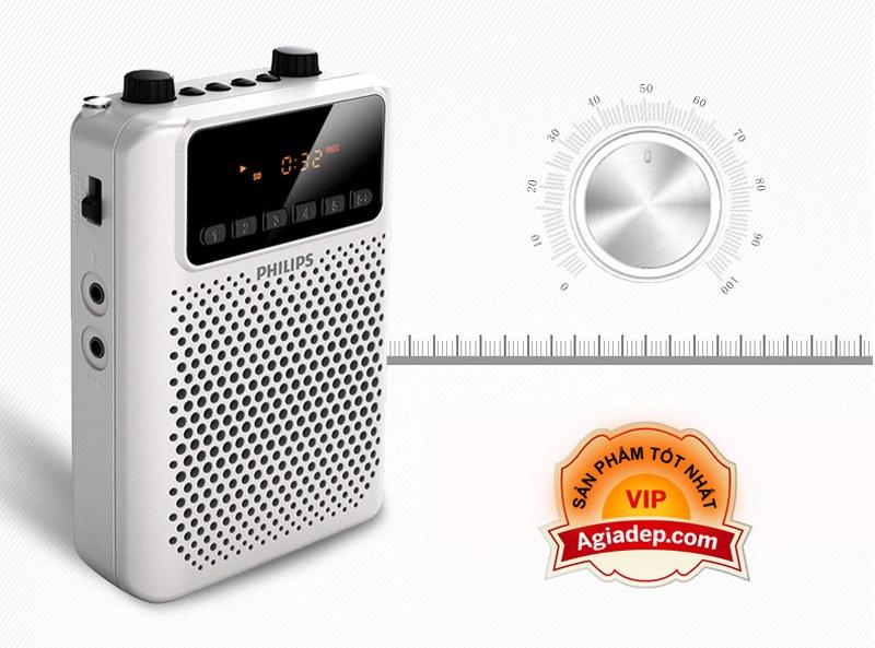 Mic + Loa Trợ giảng Hàng hiệu Philips (Âm thanh vượt trội) + 3 Mic (mic ko dây, mic có dây, mic cúc áo)