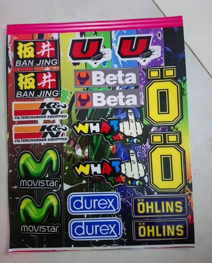 Tem tấm logo dán xe máy kích thước 18x25cm