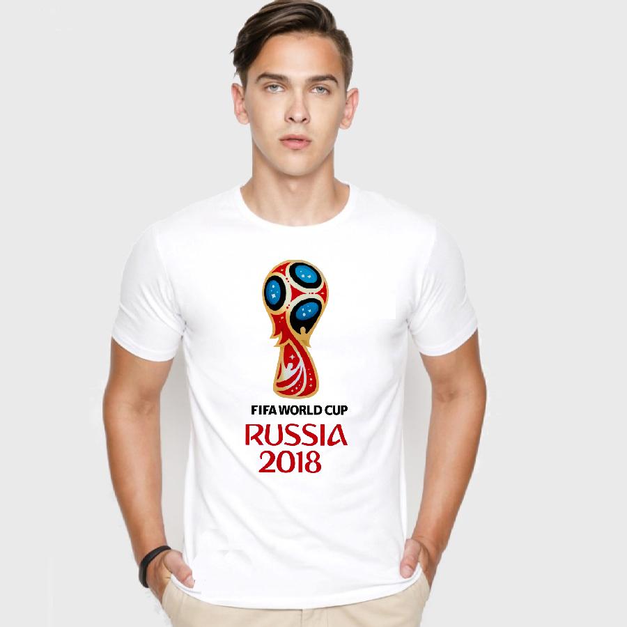 Áo thun nam World Cup 2018 [FIFA WORLD CUP ''RUSSIA 2018] cao cấp ( Trắng )