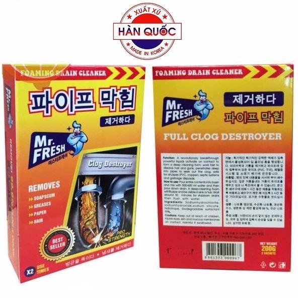Hộp bột thông cống Mr Fresh Hàn Quốc 200g GT798