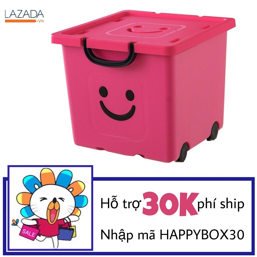 Thùng nhựa cao cấp Hàn Quốc Happy Box YW-02 (Hồng)