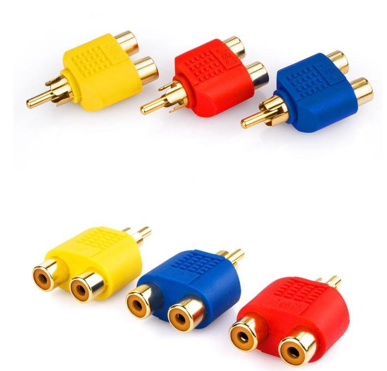 Bán Đầu chia jack loa hoa sen AV (RCA) 1 ra 2 ( 1 chiếc )