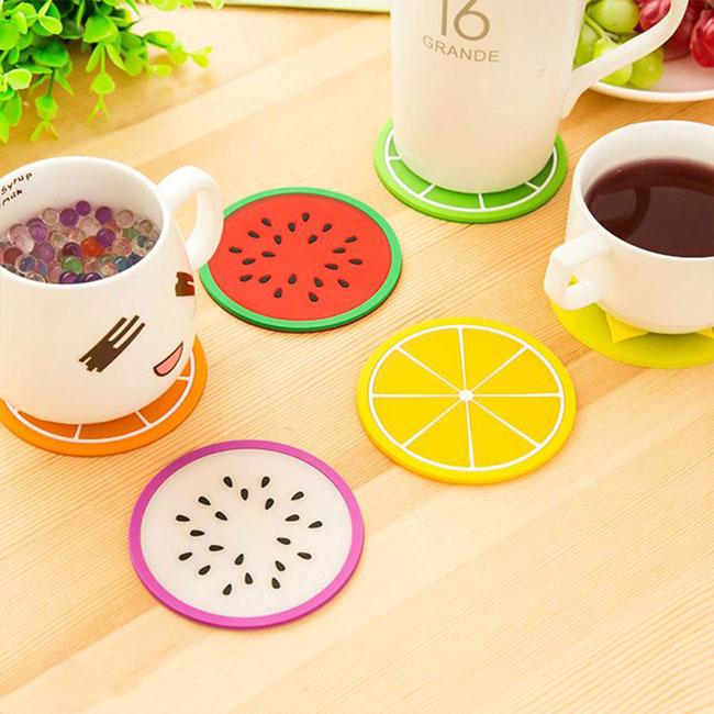 Miếng lót cốc Silicon hình trái cây
