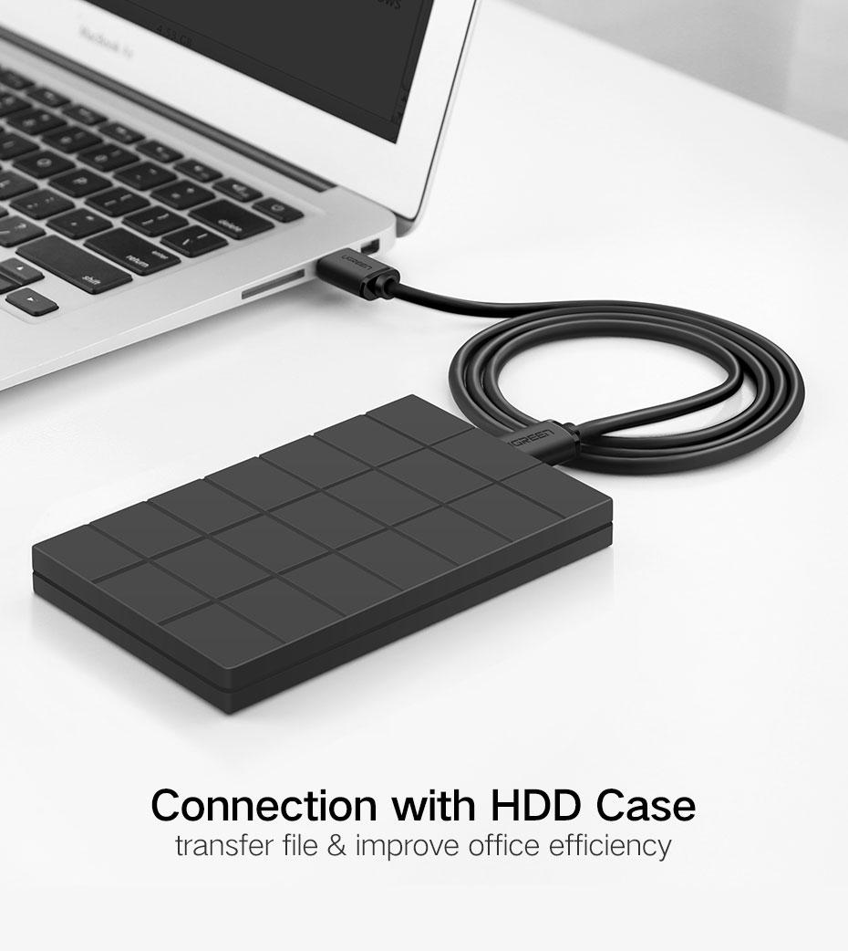 Dây  USB 2.0 hai đầu đực dài 0,5m Ugreen 10308