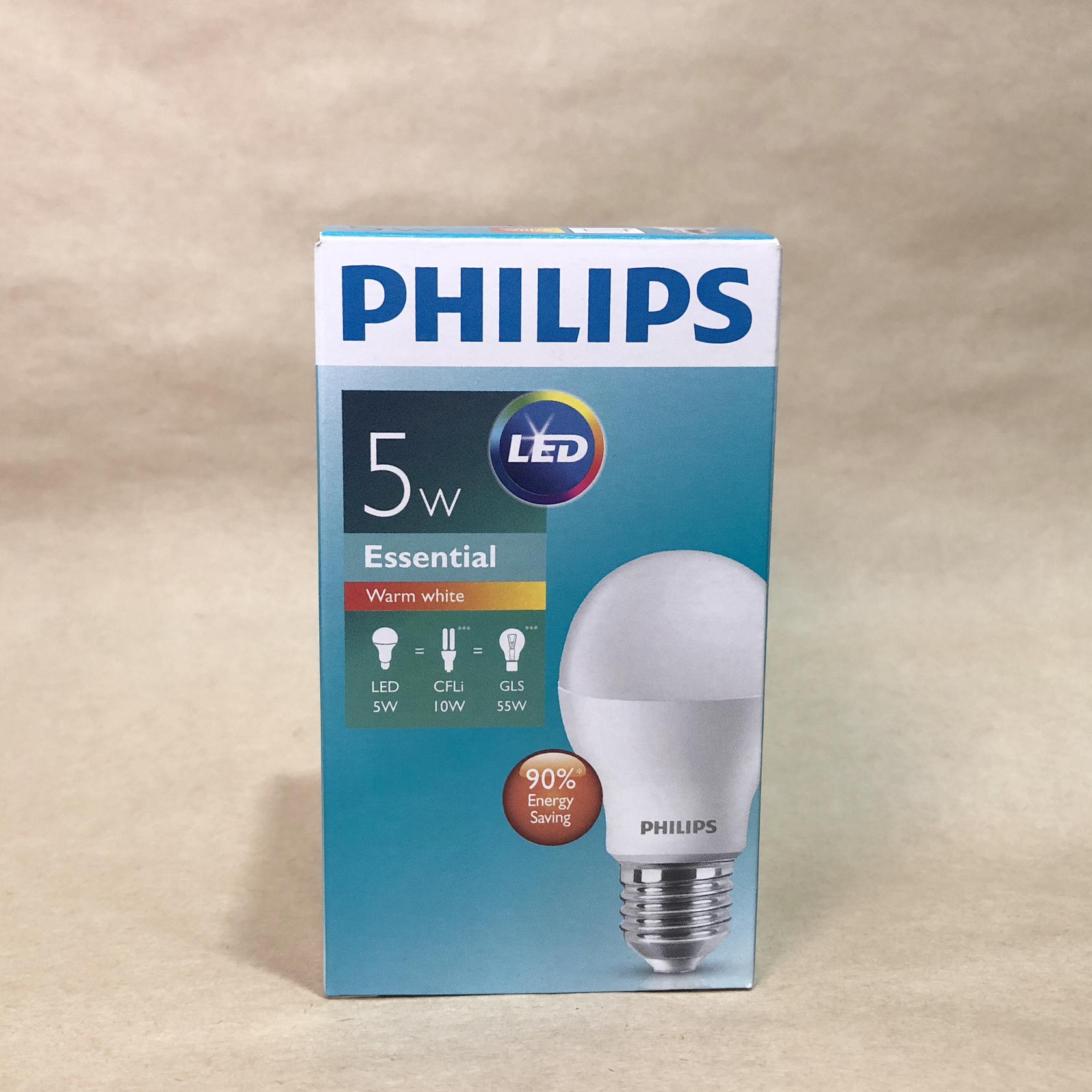 Bóng Philips LED Bulb Essential 5W E27 ( Ánh sáng vàng 3000K)