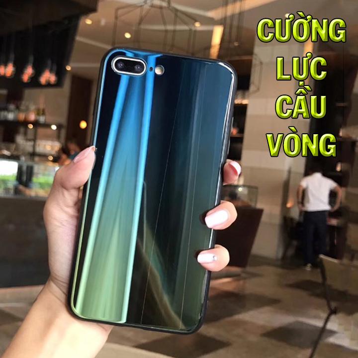 [HCM]Ốp lưng cường lực cầu vồng dành cho Ip 7 plus8 plus (tông xanh)
