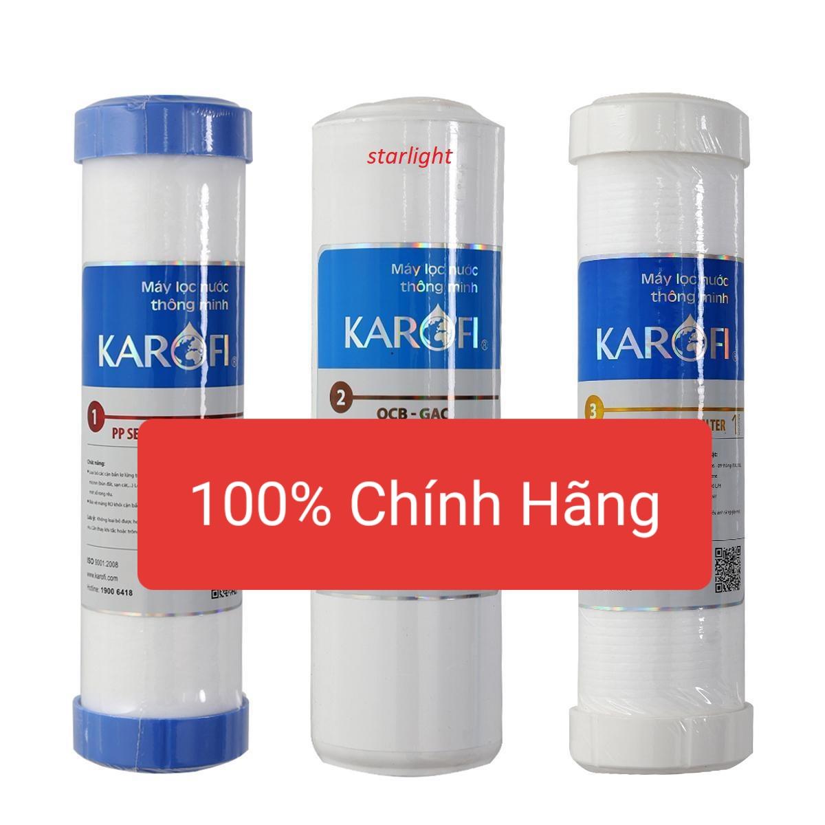 COMBO Bộ 3 Quả Lọc Nước RO KAROFI 1.2.3