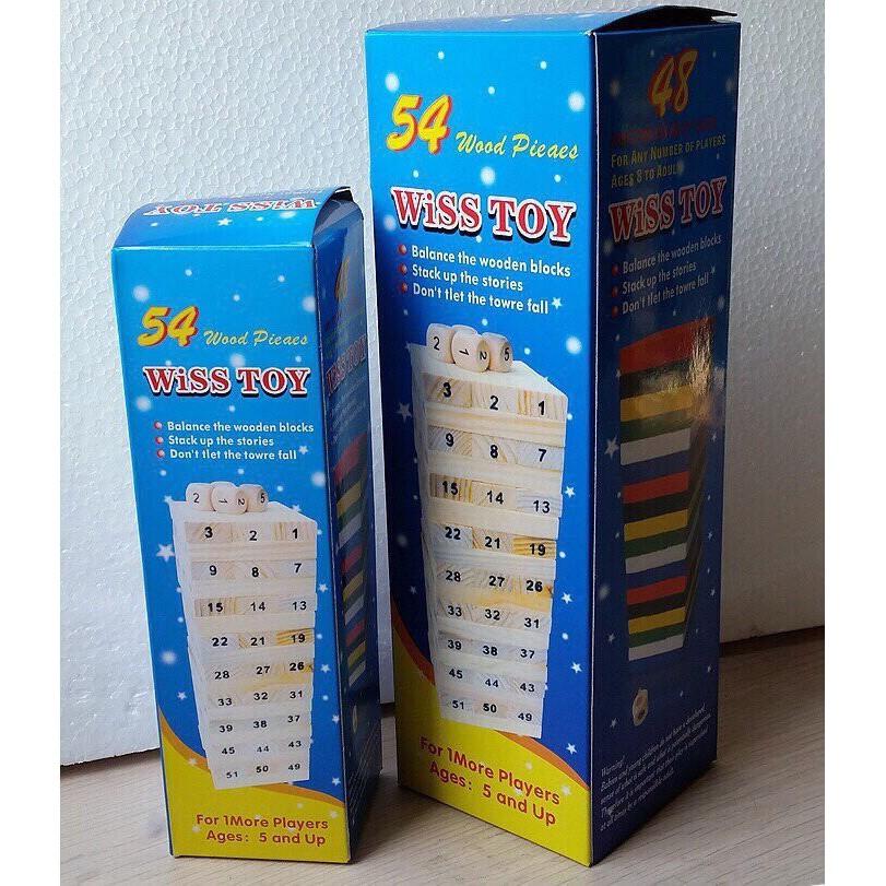 Đồ chơi rút gỗ 54 thanh loại to
