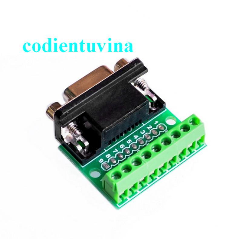 Board chuyển đổi DB9 RS232 sang domino (loại cái)