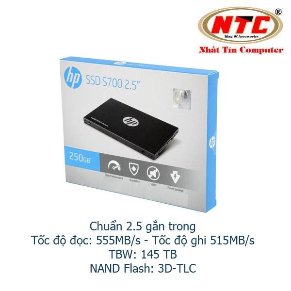 Ổ Cứng SSD gắn trong HP S700 250GB SATA III 2.5in - Box Anh (đen)