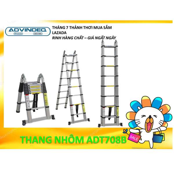 Thang nhôm rút gọn Advindeq ADT708B (A: 2,37m; I: 5m)