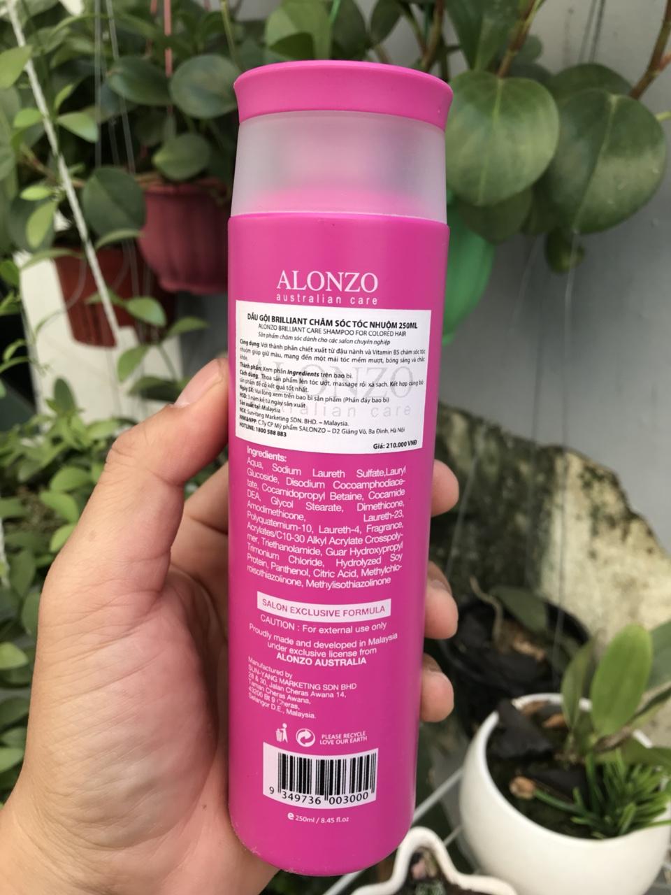 Dầu gội xả Alonzo Brilliant chăm sóc tóc nhuộm 250ml