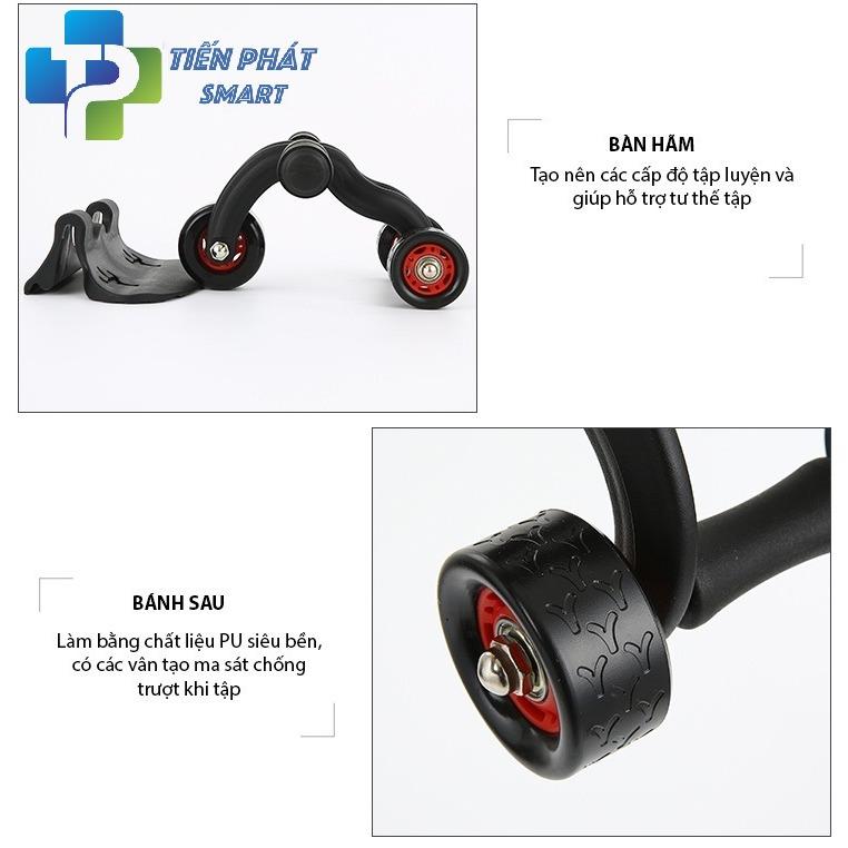 Con lăn tập cơ bụng 3 bánh cỡ lớn( kèm thảm lót+ Tấm chặn nhựa)
