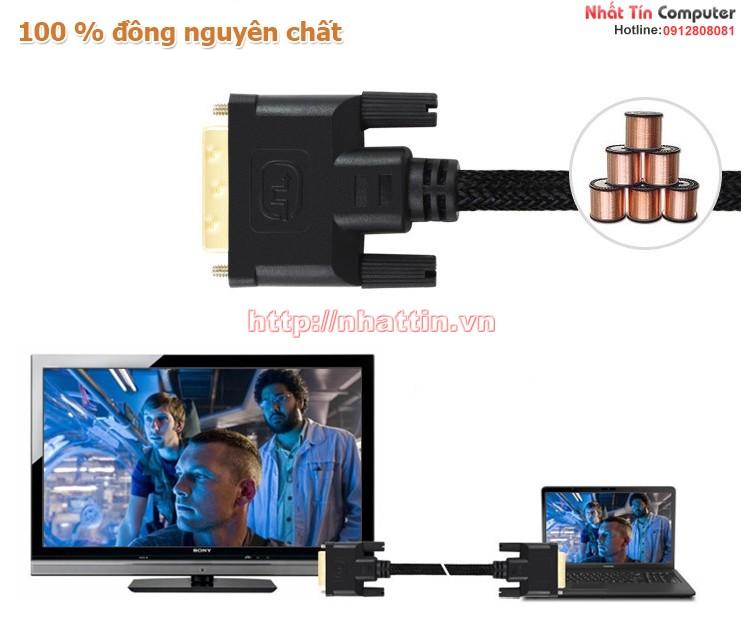 Cáp DVI 24+1 Unitek Y-C209 dài 3m