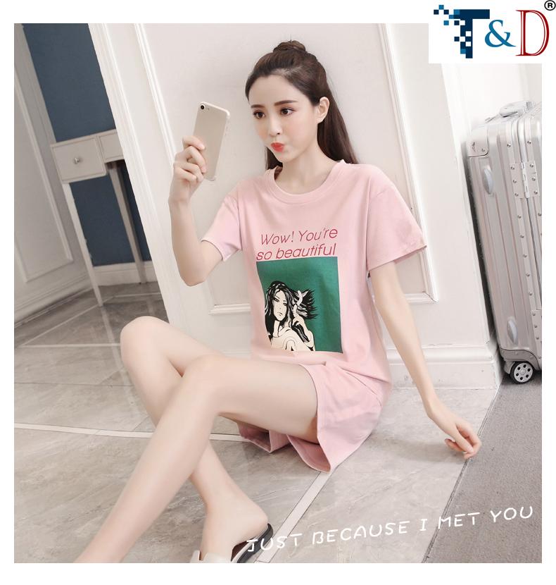 Đồ bộ nữ thun thể thao ở nhà đi ngủ thời trang mới beautiful hồng b12