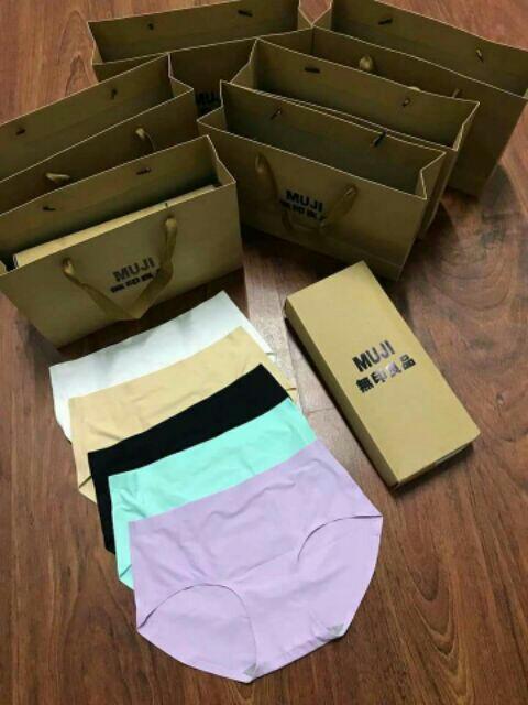Hộp 5 quần lót nữ muji không đường may xuất Nhật