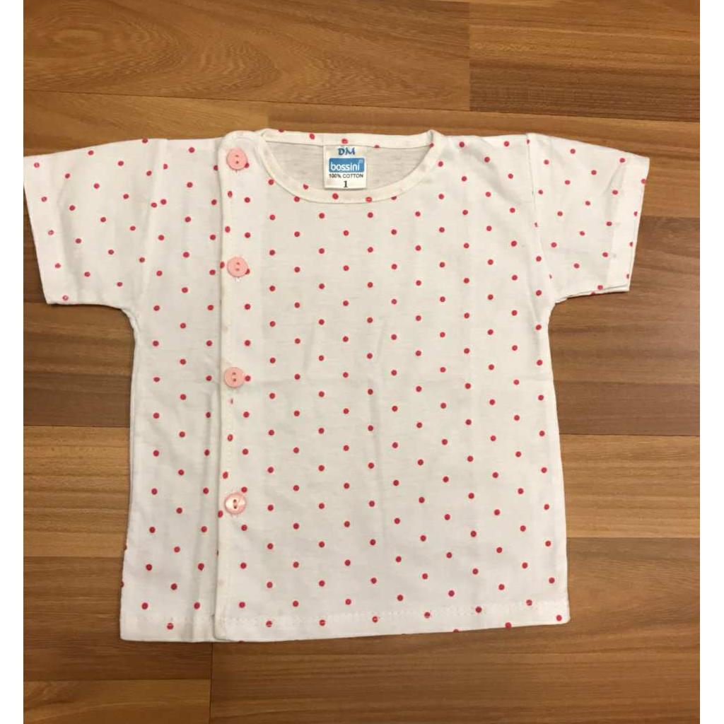 Bộ 5 Áo Sơ Sinh Tay Ngắn Chấm Bi Cho Bé size 1 đến size 5(2 - 12kg)