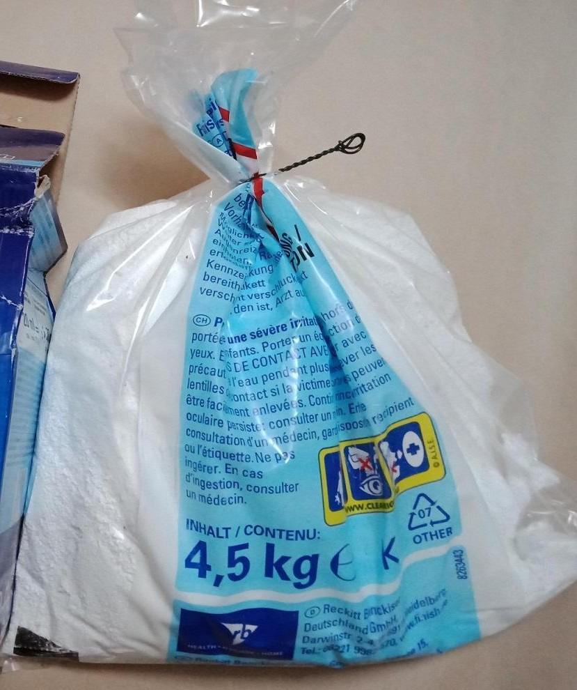 Bột rửa chén Finish hộp 4,5kg ( viên rửa bát alio,muối rửa ly somat...)dùng cho máy rửa bát