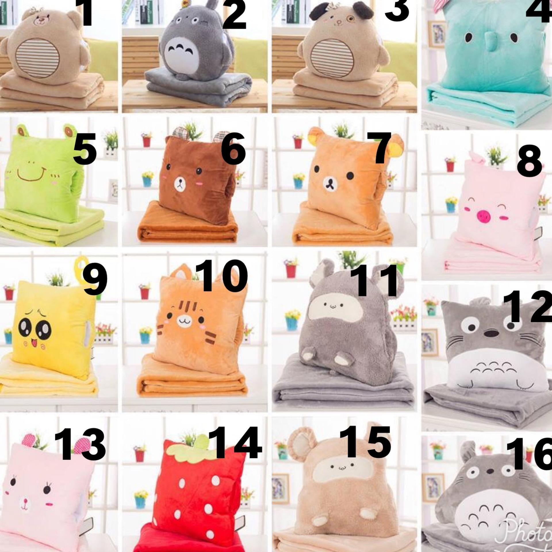 Chăn gối văn phòng 3in1 - Cừu xám
