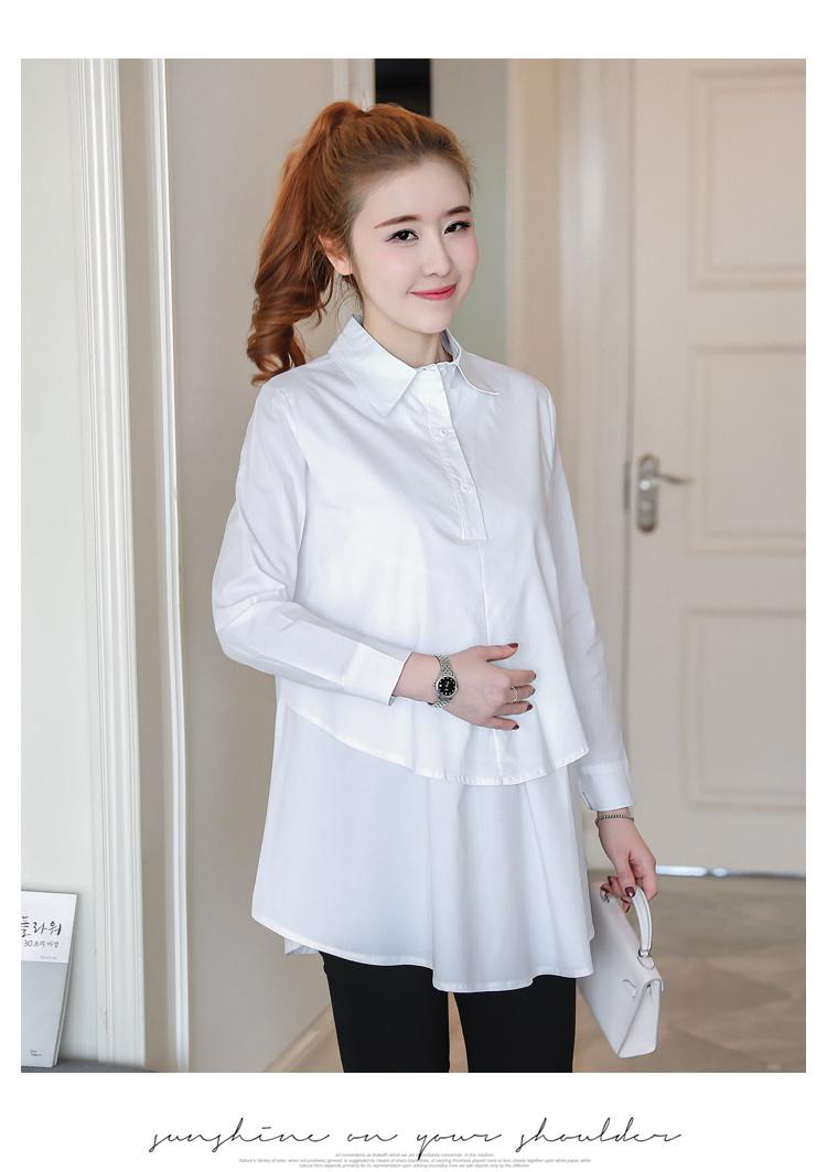 Áo Bầu Trắng Cổ Đức Dài Tay_1254