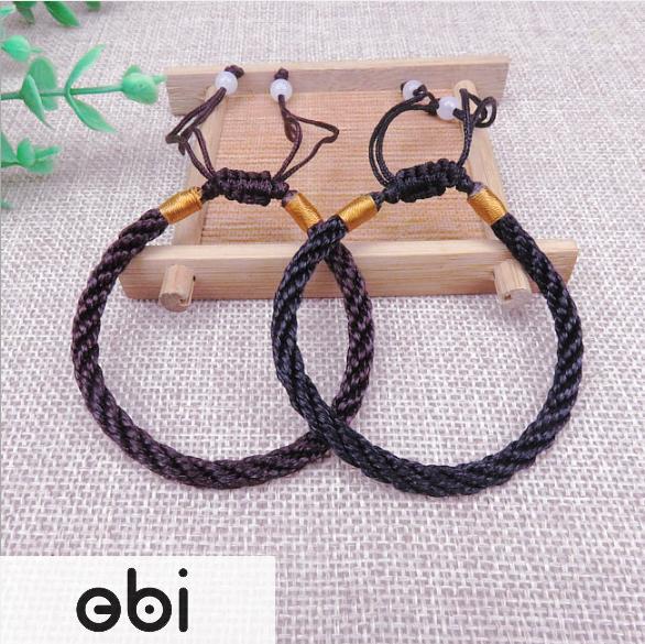 Vòng Tay EBI Chỉ Màu Dây Rút May Mắn Đen