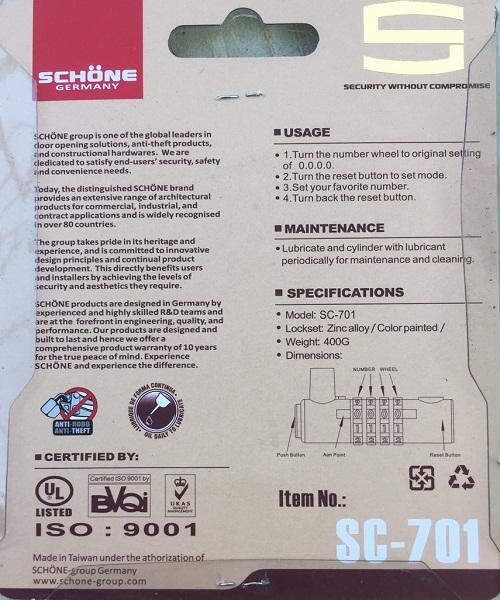 Ổ Khóa Số SCHONE SC-701