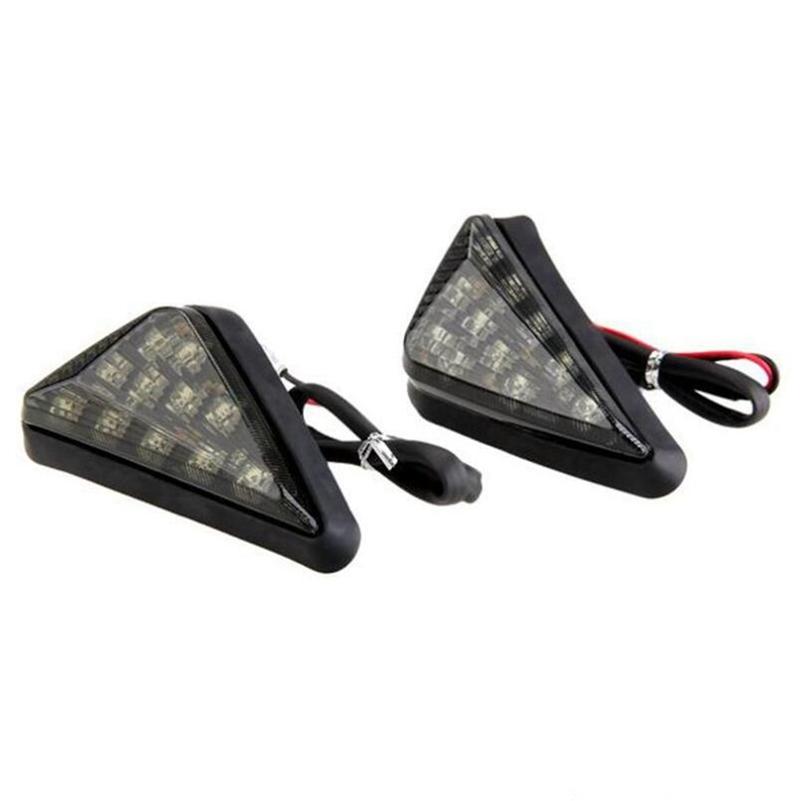 Smoke Triangle Flush Mount LED Turn Signals Blinker