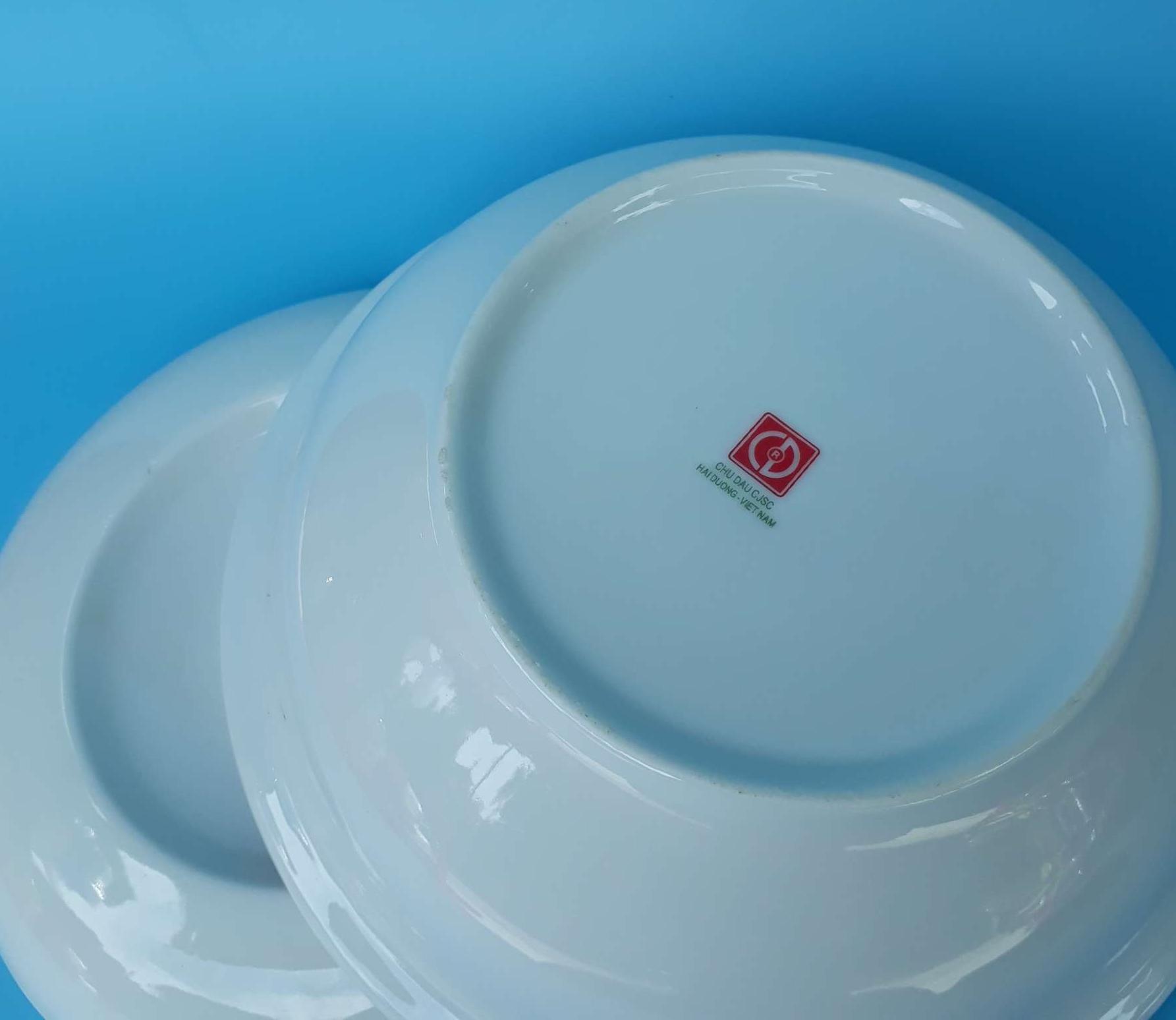 Thố sứ - Âu cơm sứ Hải Dương  có nắp ( Trắng)